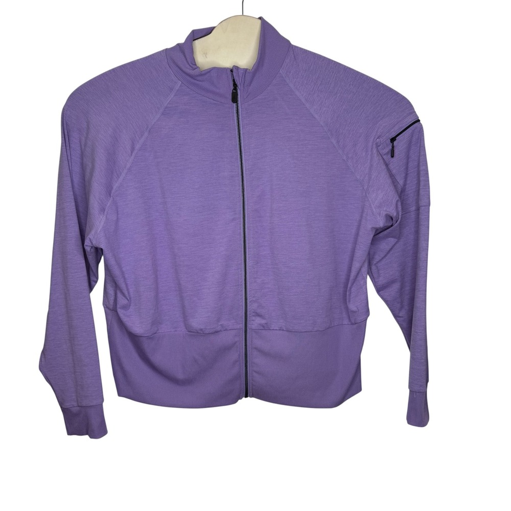 Torrid Active Womens Purple Heathered Zip Up Performance Jacket Sz 3 Athleisure